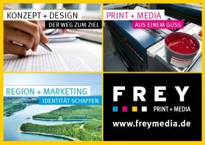 Druckprodukte aus der Druckerei von FREY PRINT + MEDIA