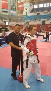 Carolin bei den Greece Open wo sie die deutsche Meisterin 2016 bezwang