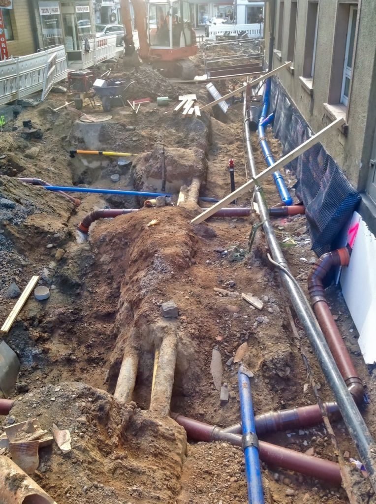 Baustelle Ennester Straße Januar 2017