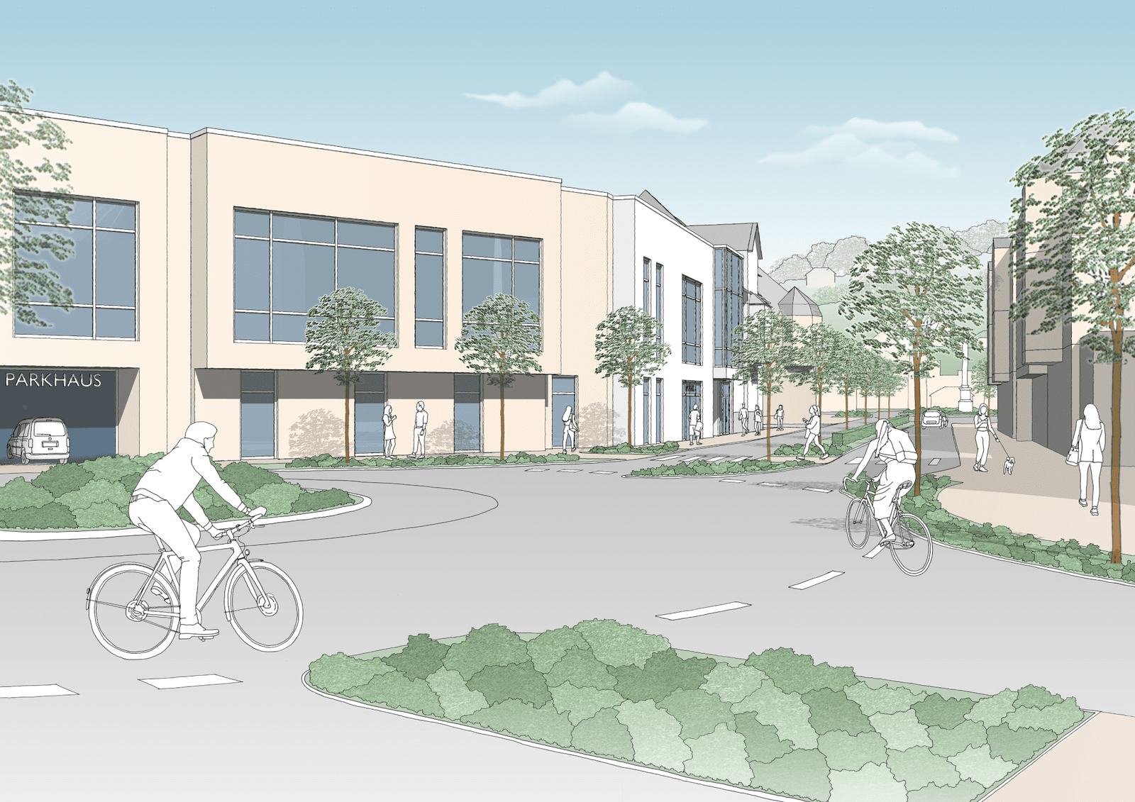 Attendorn - Wall-Center mit neuen Perspektiven 1 itg 02 blick vom burgerzentrum in die bahnhofstrasse