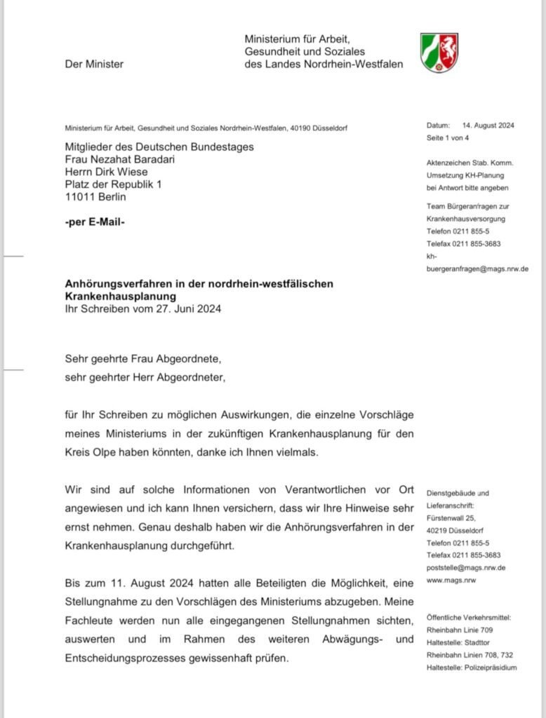 Briefaustausch zwischen Nezahat Baradari MdB, Dirk Wiese MdB und NRW-Gesundheitsminister Karl Laumann 3 img 1821