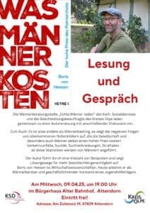 "Was Männer kosten" - Lesung mit Boris von Heesen 1 lesung boris von heesen 09042025