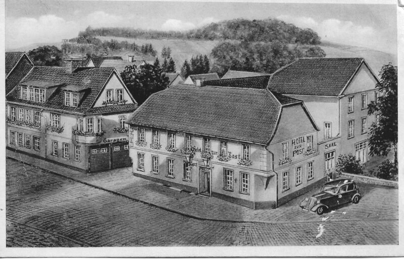 Ein wertvoller Besuch 4 hotel zur post postcard from 1945