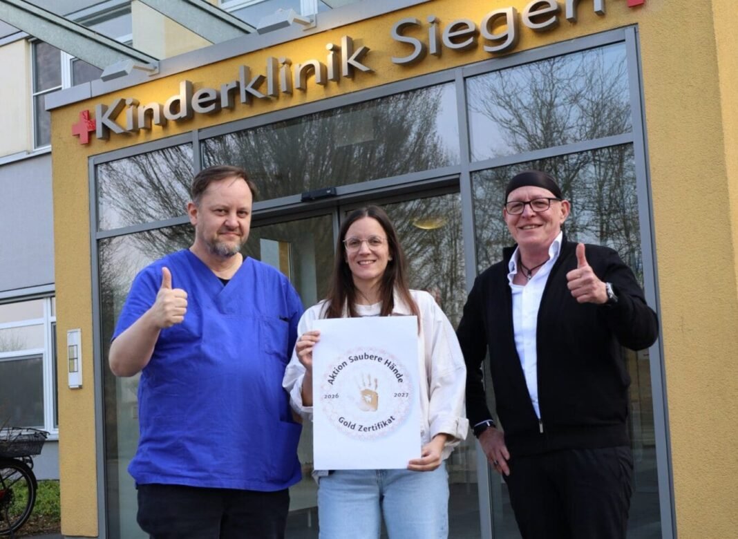 DRK-Kinderklinik Siegen erneut mit Gold-Siegel der „Aktion Saubere Hände“ ausgezeichnet